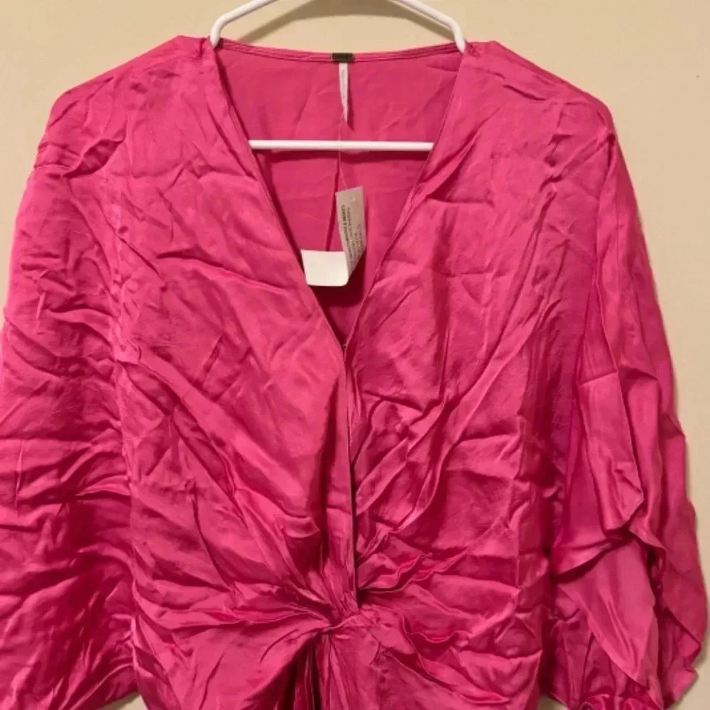 Young Fabulous And Broke Siren Shirt Dress Color Raspberry/ Size Small. - Picture 6 of 11